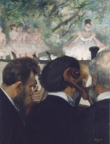 Orchestra Musicians, 1872, (1874-1876). Creator: Edgar Degas