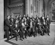 Orchestra of the Midland Adelphi Hotel, Liverpool, Merseyside, 1914. Artist: Bedford Lemere and Company