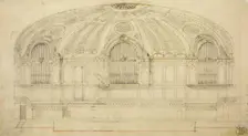 Orchestra Hall, Chicago, Illinois, Section, 1904. Creator: Daniel Burnham