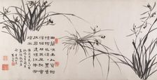 Orchids and Bamboo, dated 1742. Creator: Zheng Xie