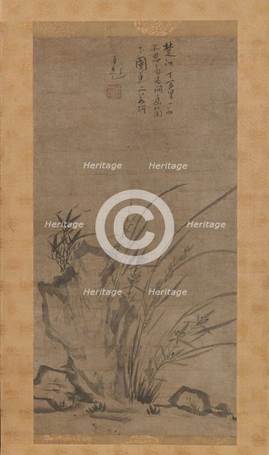 Orchids, Bamboo, Briars, and Rocks, mid-14th century. Creator: Tesshu Tokusai.