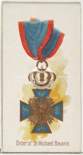 Order of St. Michael, Bavaria, from the World's Decorations series (N30) for Allen & Ginte..., 1890. Creator: Allen & Ginter.