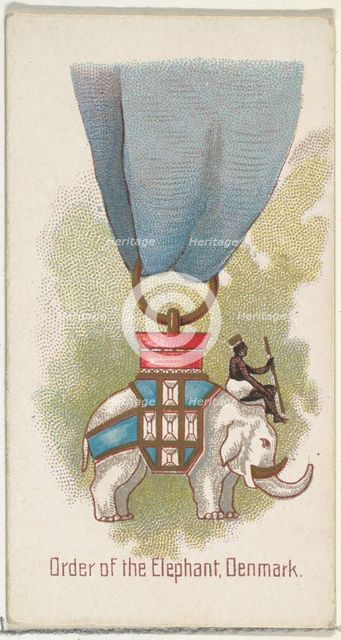 Order of the Elephant, Denmark, from the World's Decorations series (N30) for Allen & Gint..., 1890. Creator: Allen & Ginter.