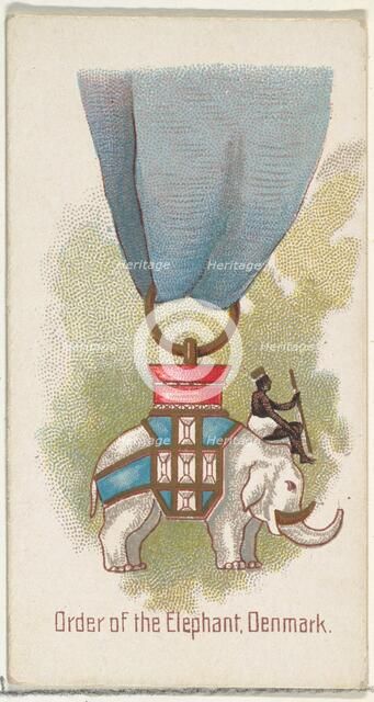 Order of the Elephant, Denmark, from the World's Decorations series (N30) for Allen & Gint..., 1890. Creator: Allen & Ginter.