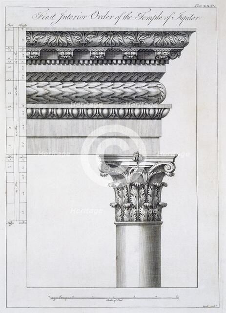 Order of the Portico to the Vestibulum in the Peristylium, pub. 1764. Creator: Robert Adam (1728-92).