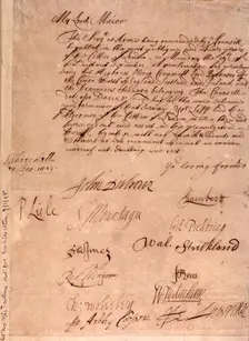 Order proclaiming Oliver Cromwell as Protector of England, 1653. Creator: Unknown