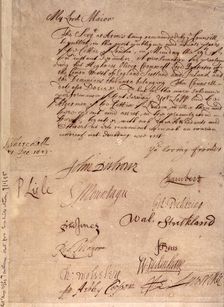 Order proclaiming Oliver Cromwell as Protector of England, 1653. Creator: Unknown