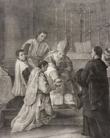 Ordination, c1755. Creators: Giovanni Marco Pitteri, Pietro Longhi