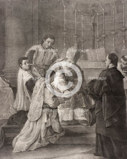 Ordination, c1755. Creators: Giovanni Marco Pitteri, Pietro Longhi.