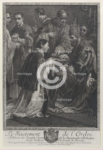 Ordination, from "The Seven Sacraments", 1765. Creator: Lorenzo Zucchi.