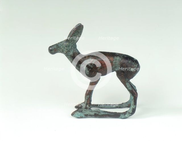 Ordos bronze of a standing doe in the round, Eastern Zhou dynasty, China, 6th-early 5th century BC. Artist: Unknown