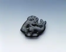 Ordos bronze plaque of stag and doe copulating, Eastern Zhou dynasty, China, 5th-4th century BC. Creator: Unknown