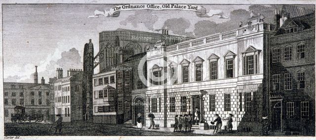 Ordnance office for the Palace of Westminster, Old Palace Yard, Westminster, London, 1783. Artist: Anon