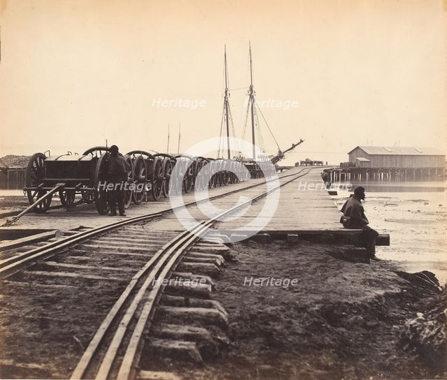 Ordnance Wharf, City Point, Virginia, 1865. Creator: Thomas C. Roche.
