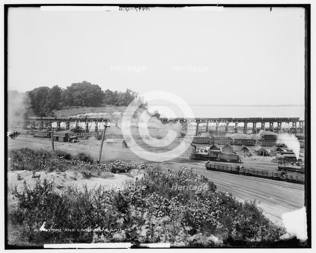 Ore and coal docks, Erie, Pa., c1901. Creator: Unknown.