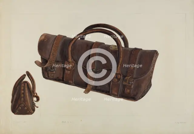 Oregon Boot Satchel, 1935/1942. Creator: A. R. Tolman.