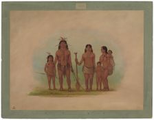 Orejona Chief and Family, 1854/1869. Creator: George Catlin