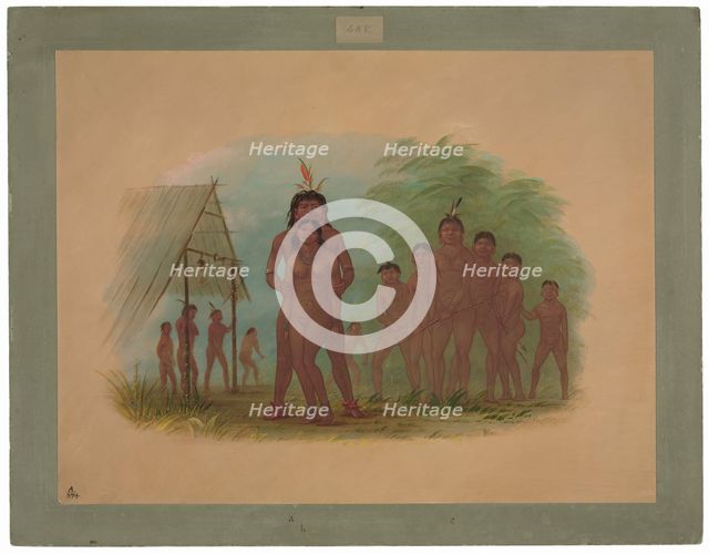 Orejona Indians, 1854/1869. Creator: George Catlin.