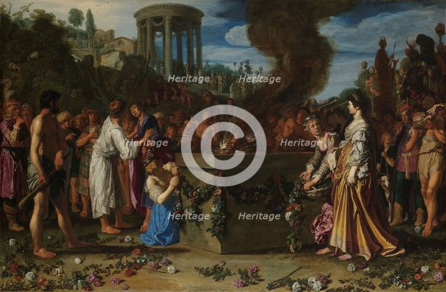 Orestes and Pylades Disputing at the Altar, 1614. Creator: Pieter Lastman.