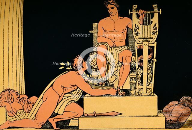 'Orestes Suppliant to Apollo', 1880. Artist: Flaxman.