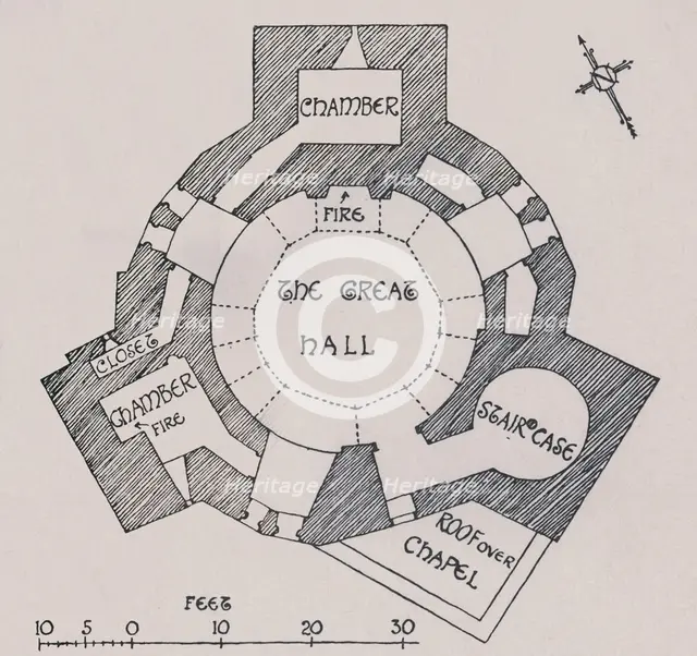 'Orford Castle, Suffolk. (From Mr. Cautley's plan)', (1931). Artist: Charles Henry Bourne Quennell.