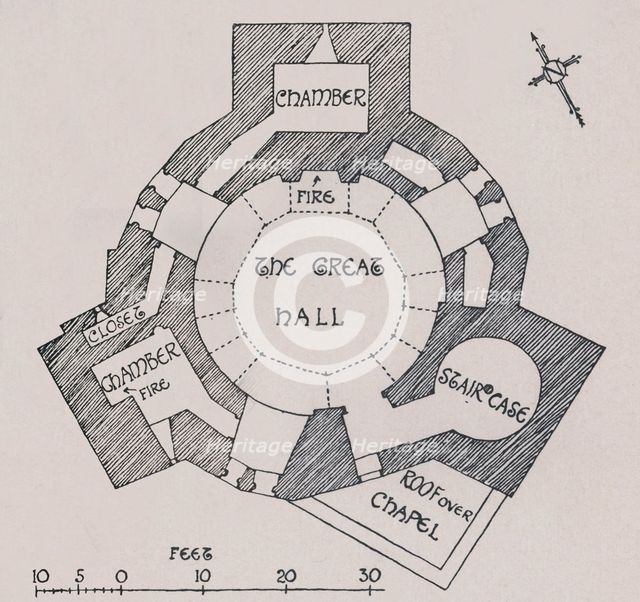 'Orford Castle, Suffolk. (From Mr. Cautley's plan)', (1931). Artist: Charles Henry Bourne Quennell.