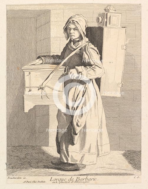 Organ Grinder, 1737. Creator: Caylus, Anne-Claude-Philippe de.
