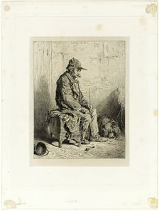 Organ Grinder, 1844. Creator: Charles Emile Jacque