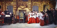Organ rehearsal, 1880. Creator: Matias Moreno