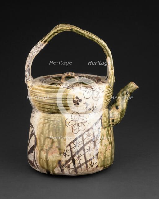 Oribe-Type Ewer, early 17th century. Creator: Unknown.
