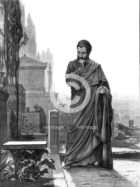 "Origin of the Corinthian Capital" - by P. Leyendecker, from the exhibition in the French..., 1876. Creator: Unknown.