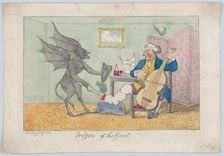 Origin of the Gout, ca. 1810. Creator: Unknown