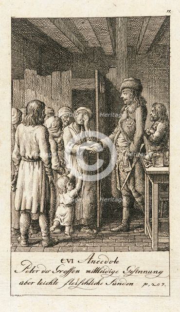 Original Anecdotes of Peter the Great, 1789. Creator: Daniel Nikolaus Chodowiecki.