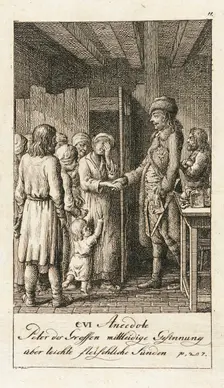 Original Anecdotes of Peter the Great, 1789. Creator: Daniel Nikolaus Chodowiecki