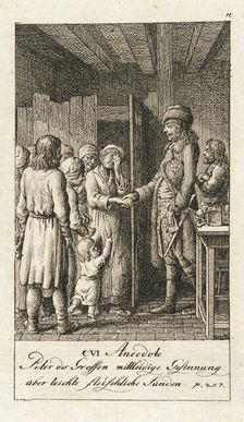 Original Anecdotes of Peter the Great, 1789. Creator: Daniel Nikolaus Chodowiecki