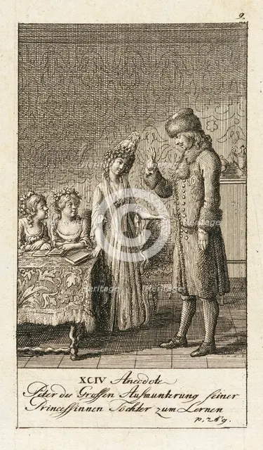 Original Anecdotes of Peter the Great, 1789. Creator: Daniel Nikolaus Chodowiecki.