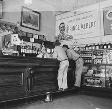 Original bar of "Helldorado", Crystal Palace Saloon, Tombstone, Arizona, 1938. Creator: Dorothea Lange