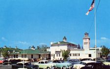 Original farmers market, Hollywood, Los Angeles, California, USA, 1955