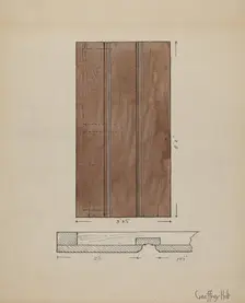 Original Inside Door to Sacristy, c. 1936. Creator: Geoffrey Holt