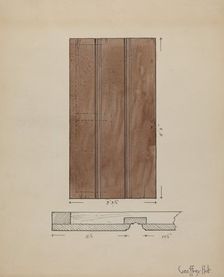 Original Inside Door to Sacristy, c. 1936. Creator: Geoffrey Holt