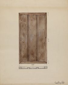 Original Outside Door to Sacristy, c. 1936. Creator: Geoffrey Holt