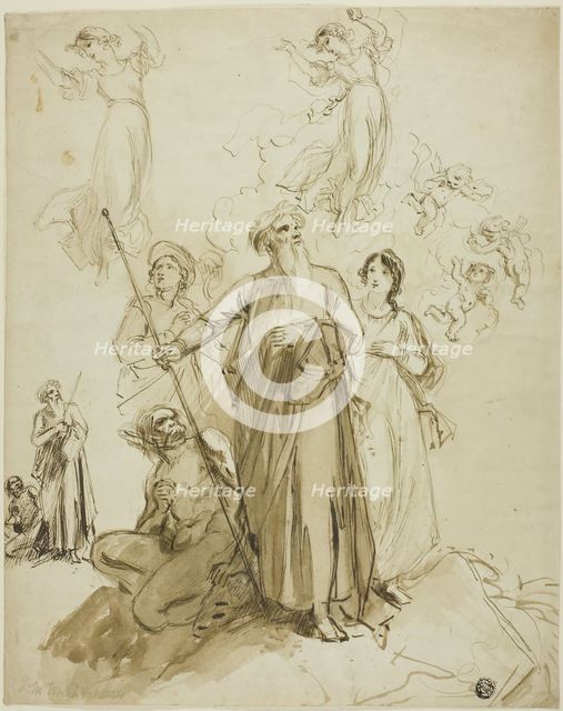 Original Studies for Shakespeare's Tempest, 1824/29. Creator: John Massey Wright.