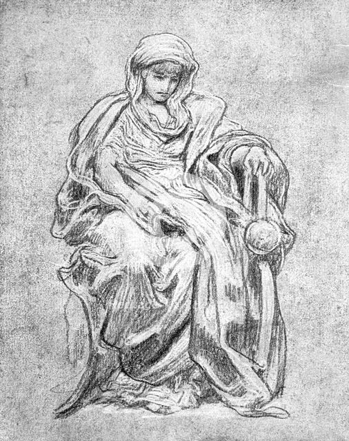 ''Original study for "Tragic Poetess", after Sir Frederick Leighton, P.R.A.', 1890. Creator: Unknown.