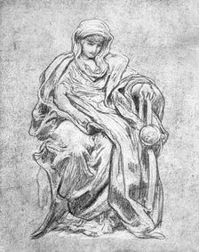 'Original study for "Tragic Poetess", after Sir Frederick Leighton, P.R.A. 1890. Creator: Unknown