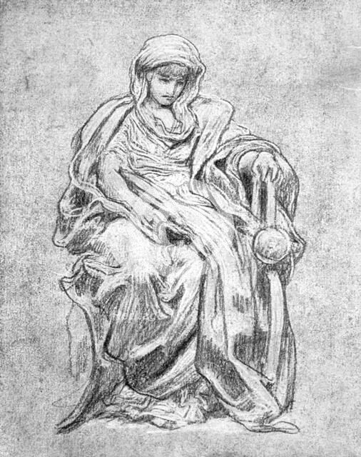 ''Original study for "Tragic Poetess", after Sir Frederick Leighton, P.R.A.', 1890. Creator: Unknown.