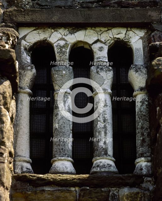 Original window, St Christine of Lena, Asturias, Spain, 9th century, (2002). Creator: LTL.