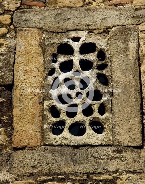 Original window, San Julian de los Prados, Spain, 9th century, (2002). Creator: LTL.