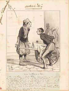 Origine des Bédoins à Paris, 1841. Creator: Honore Daumier