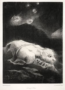 Origins: When Life Was Awakening in the Depths of Obscure Matter, 1883. Creator: Odilon Redon (French, 1840-1916); Lemercier & Cie.