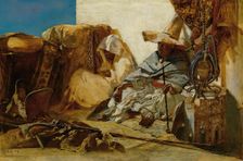 Oriental carpet dealer, 1879. Creator: Eduard Charlemont